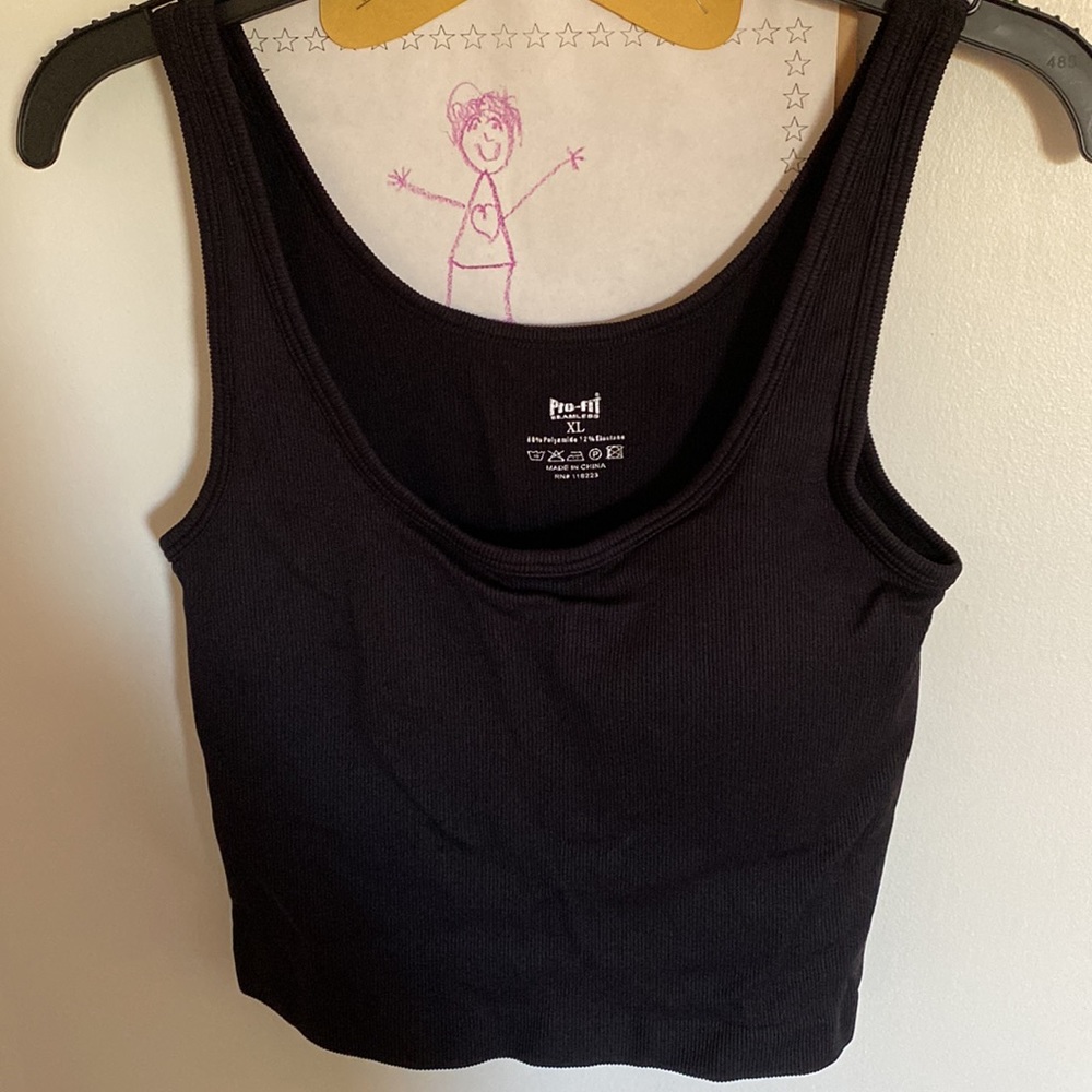 Black tank top